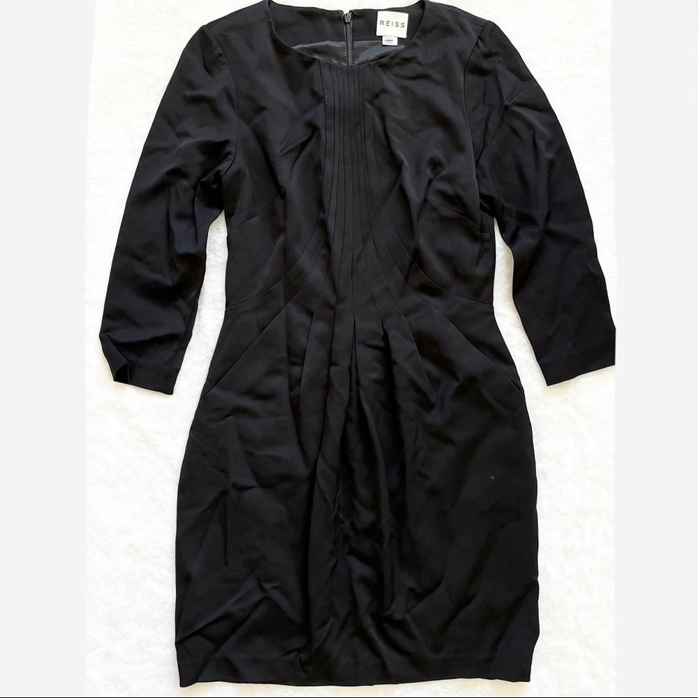 REISS Black Dress With Pockets Size 6 Party Date Cocktail Chic Sophisticated
